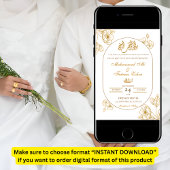 Wit Goud Bloemen Minimalistisch Elegant Modern Nik Kaart