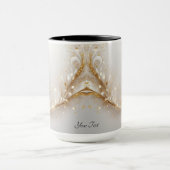 Wit Goud Bloemen Mok (Midden)