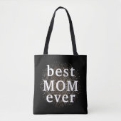 Wit Goud Bloemen MOM Formele Elegante Moederdag Tote Bag (Voorkant)