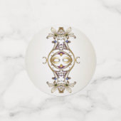 Wit Goud Bloemen Tafel Confetti (Kleine voorkant)