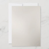 Wit Goud Bloemen Verloving Invitation Kaart (Achterkant)