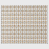 Wit Goud Bloemen Wrapping Papier (Vlak)