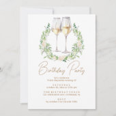 Wit & Goud | Bloemenwijn Alle leeftijden Volwassen Kaart (Voorkant)