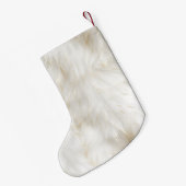 Wit Goud Bont Sparkle Glam Eenhoorn Lichten Kleine Kerstsok (Achterkant (Hangend))