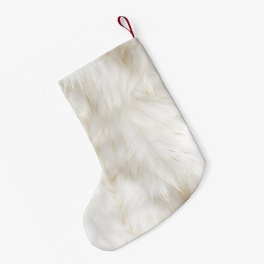 Wit Goud Bont Sparkle Glam Eenhoorn Lichten Kleine Kerstsok (Achterkant (Hangend))