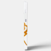 Wit & Goud Bord Roos Bloemenpatroon Case-Mate iPhone Case (Achterkant / Links)