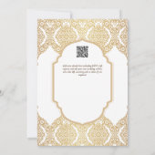 Wit Goud Bruiloft Thema  Elegant Classy Kaart (Achterkant)