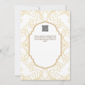 Wit Goud Bruiloft Thema  Elegant Classy Kaart (Achterkant)
