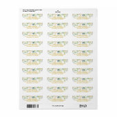Wit & Goud Chic Greenery Wedding Retouradres Etiket (Full Sheet)