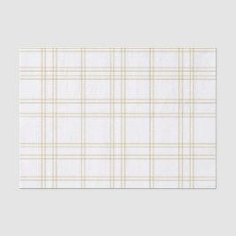 Wit & Goud Chic Mode Plaid Patroon Print Tissuepapier