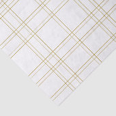 Wit & Goud Chic Mode Plaid Patroon Print Tissuepapier (Detail)