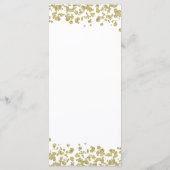 Wit & Goud Confetti Bruiloft Menu (Achterkant)