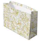 Wit Goud Confetti Muzieknoten Verjaardag Groot Cadeauzakje (Achterkant Gekanteld)