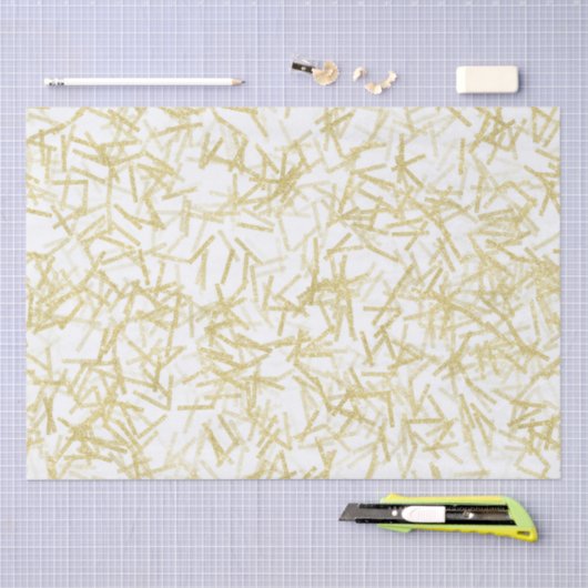 Wit Goud Confetti Muzieknoten Verjaardag Tissuepapier (Craft)