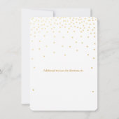 Wit & Goud Confetti Stippen Oefendinerkaart Kaart (Achterkant)