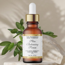 Wit & Goud Cosmetica Klein Druppelfles Etiket 