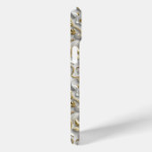 Wit Goud Decoratieve 3D Flora Bloemen Case-Mate iPhone Case (Achterkant / Rechts)