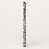 Wit Goud Decoratieve 3D Flora Bloemen Case-Mate iPhone Case (Achterkant/links)