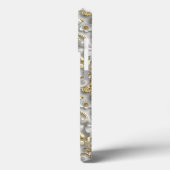 Wit Goud Decoratieve 3D Flora Bloemen Case-Mate iPhone Case (Achterkant / Links)