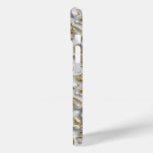 Wit Goud Decoratieve 3D Flora Bloemen Case-Mate iPhone Case (Achterkant / Links)