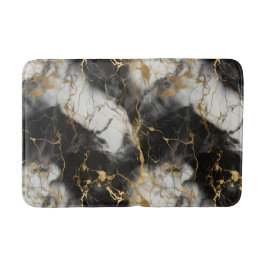 Wit, Goud en Zwart Luxe Marmer Elegant Badmat