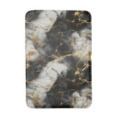 Wit, Goud en Zwart Luxe Marmer Elegant Badmat (Voorkant Verticaal)