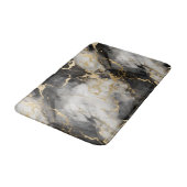 Wit, Goud en Zwart Luxe Marmer Elegant Badmat (Gekanteld)