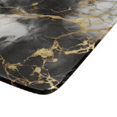 Wit, Goud en Zwart Luxe Marmer Elegant Snijplank (Hoek)