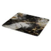 Wit, Goud en Zwart Luxe Marmer Elegant Snijplank (Hoek)