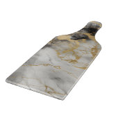 Wit, Goud en Zwart Luxe Marmer Elegant Snijplank (Hoek)
