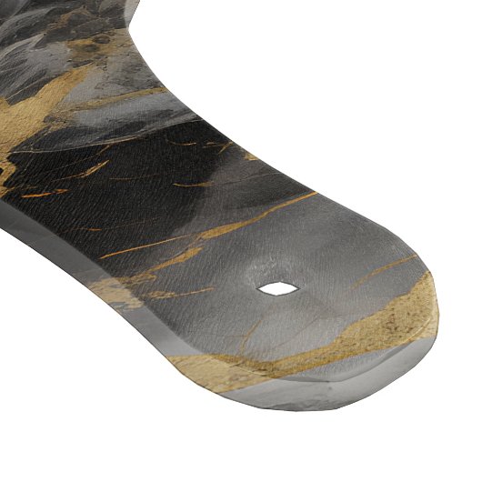 Wit, Goud en Zwart Luxe Marmer Elegant Snijplank (Hoek)