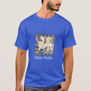 WIT GOUD FANTASY GRIFFIN IN BLAUW T-SHIRT