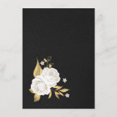 wit goud floraal zwarte details informatiekaartje (Achterkant)