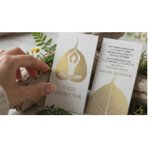 Wit & Goud Folie Bodhi Blad Yoga Meditatie Pose
