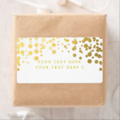 Wit & Goud Folie Confetti Modern Pakket Label (Insitu)