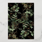 Wit goud folie frame | Boho botanische Eucalyptus Uitnodiging (Achterkant)