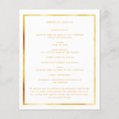 Wit goud foto roze bloemen begrafenis programma (Achterkant)