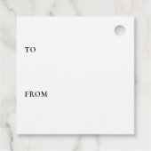 Wit & Goud Gelukkige Verjaardagstaart aan van Bedankjes Labels (Achterkant)