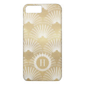 Wit & goud geometrisch art-deco patroon Case-Mate iPhone case (Achterkant)