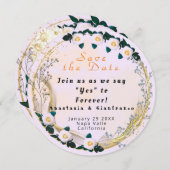 Wit Goud Gepersonaliseerd Bloem Motief Elegante Tr Kaart (Voorkant / Achterkant)