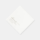 Wit & Goud Gepersonaliseerde Huwelijksservetten Servet (Hoek)