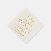 Wit Goud Gepersonaliseerde Script bruiloft recepti Servet (Hoek)