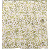 Wit Goud Glam Leopard Douchegordijn (Voorkant)