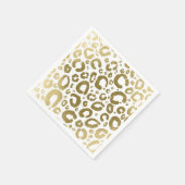 Wit & Goud Glam Luipaardprint Feest Servet (Hoek)