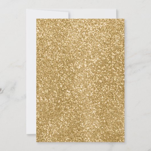 Wit & Goud Glitter 40 Vijftig Jaar 40e Verjaardag Kaart (Achterkant)
