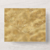 Wit Goud glitter confetti sparkle Bruiloft All In One Uitnodiging (Achterkant)