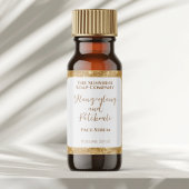 Wit Goud Glitter Cosmetica Dropper Fleslabel Vierkante Sticker