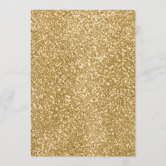 Wit & Goud Glitter Diner Bruiloft Receptie Menu (Achterkant)