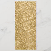 Wit & Goud Glitter Diner Bruiloft Receptie Menu (Achterkant)