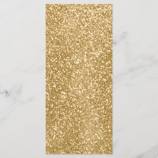 Wit & Goud Glitter Diner Bruiloft Receptie Menu (Achterkant)